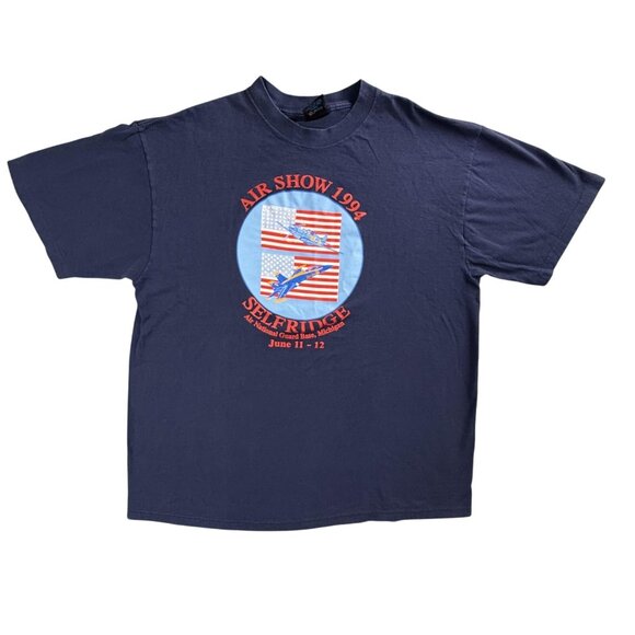 Vintage Selfridge Air Show 1994 Shirt Mens XL USAF Michigan Military Tee 90s - Picture 1 of 8